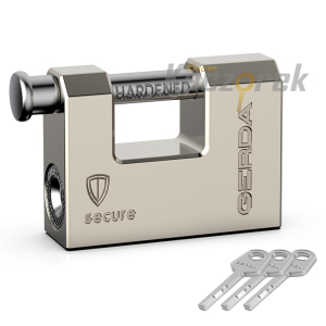 Visací zámek Gerda 243 - Secure KSWT S70 - poniklovaný zesílený kolíkový visací zámek - blistr
